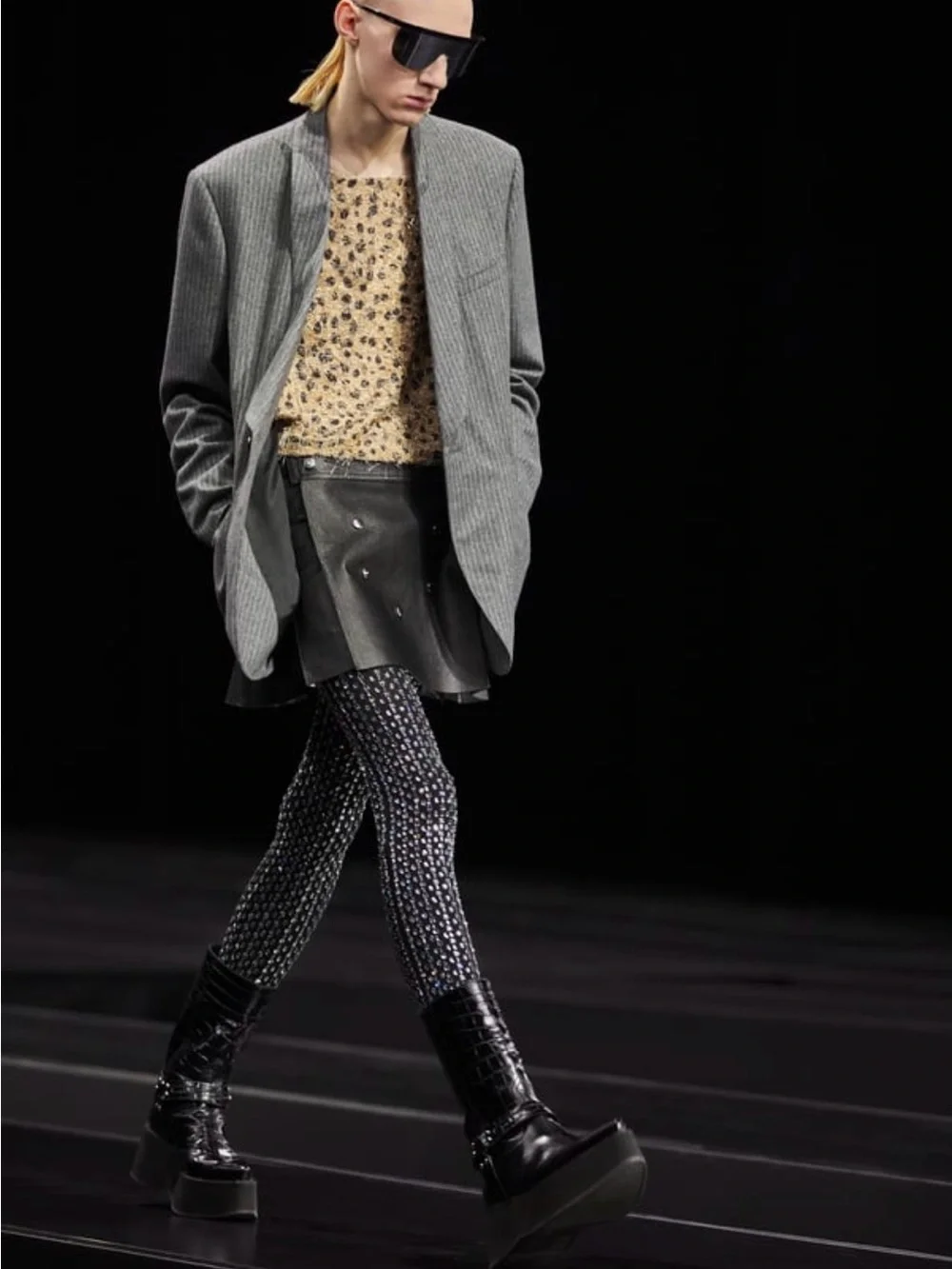 celine fw22 boydoll runway jed harness platform boots size 41